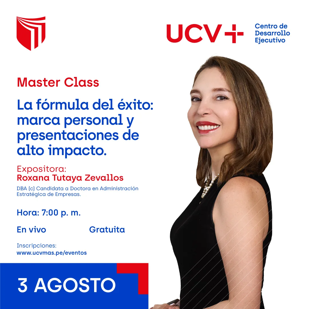 Master Class UCV+: La fórmula del éxito, marca personal y presentaciones de alto impacto
