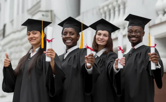 Students at their graduation day