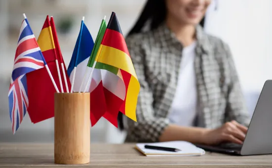 Traducción e interpretación Profesional de traducción e interpretación trabajando