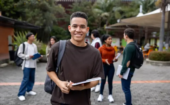 Student balancing virtual and in-person classes in a blended learning environment