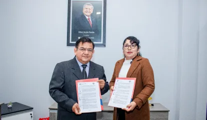 Buscando ampliar las oportunidades para su comunidad, la UCV Chimbote firmó un convenio con el CEBE Fe y Alegría N.° 42