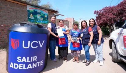 La Libertad: UCV entrega tanques de agua a ollas comunes que benefician a cientos de familias